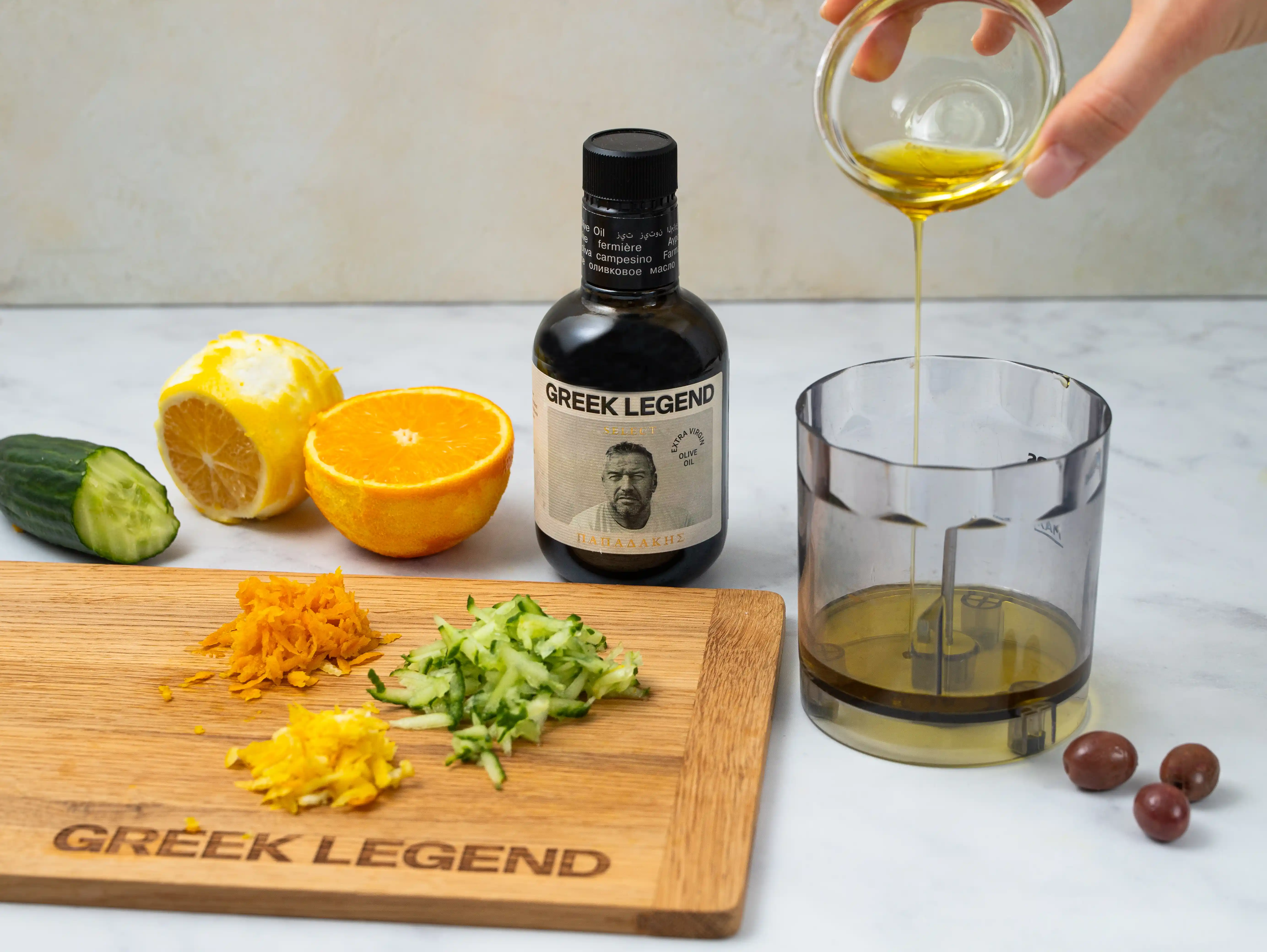 Шаг 2: Цитрусово-огуречный соус